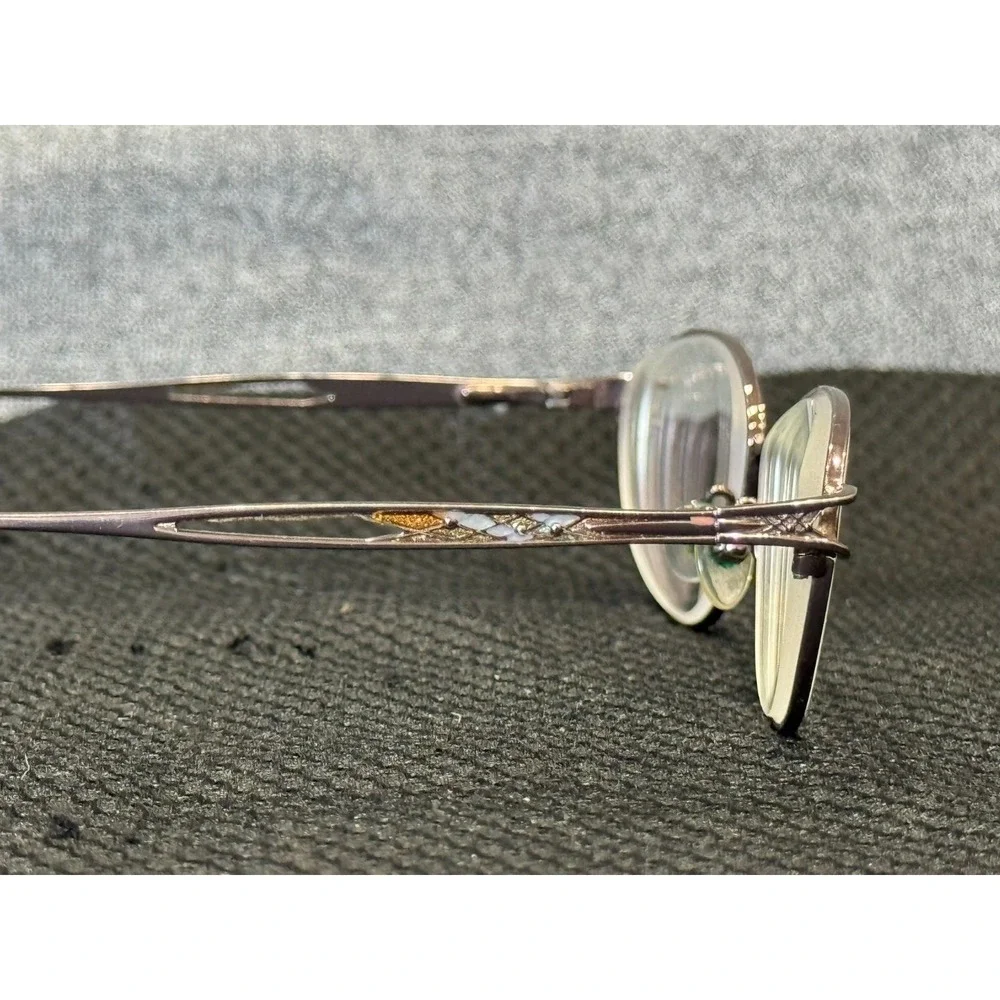 Vintage Elizabeth Arden EA-1016-1 Women Gunmetal Oval Eyeglasses Frame 52-17-130